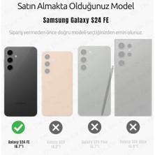 Galaxy S24 Fe Için Kılıf Kamera Korumalı ile Uyumlu Şarj Özellikli Şeffaf Kılıf (Şeffaf, Galaxy S24 Fe)