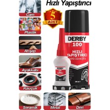 Artlantis Derby Hızlı Yapıştırıcı Seti 100 ml 5 Adet Ahşap ve Plastik Yüzeyler Için Yüksek Yapıştırma Gücü Düşük Viskozite 100 ml
