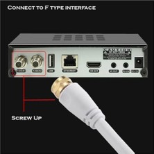 F Konnektörlü Hazır Uydu Anten Kablosu 2 Metre