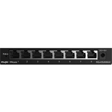  rg-es208gc 8 port 10-100-1000 mbps yönetilebilir switch hub çelik kasa