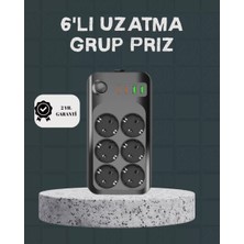 Asiltech Termal Akım Korumalı 6’lı Uzatma Priz USB Type-C Hızlı Şarj 2500W