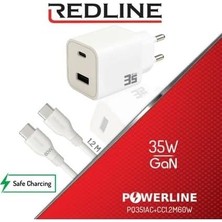 Redline 35W Gan Type-C ve Usb-A Girisli Sarj Seti
