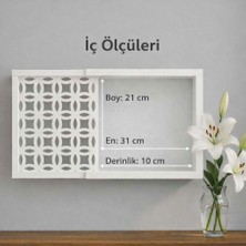 Dekoratif Duvara Asılabilir Sigorta ve Modem-Wifi Saklama Kutusu 25X35 cm Derinlik 11 cm