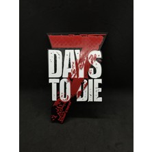 Goka 3D Craft 7 Days To Die 3 Boyutlu Logo Duvar Dekoru / Post-Apokaliptik Oyun Odası Aksesuarı 11 x 17CM