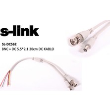  s-link bncvedc5.5*2.1 0,30 cm dc kablo 10 lu (1 paket 10 adet) sl-dc562