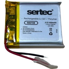 MegaSepet Sertec 582728 3.7V 400 Mah Li-Polymer Pil (DEVRELI/1.5A)