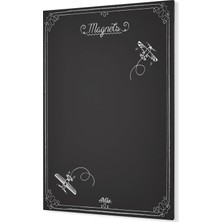 The Mia 70 x 50 Cm Siyah Magnet Panosu İç ve Dış Mekan Kullanımı için Leke Tutmaz Tasarım