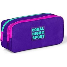 Uravas Store Coral High Iki Gözlü Mor Kalem Çantası