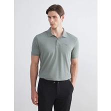 LC Waikiki Lcwaıkıkı Classic Yeşil Polo Yaka Pike Erkek Tişört