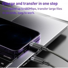 27W Type-C To Lightning Otomatik Şarj Kesme Özellikli Pd Hızlı Şarj Kablosu, 1.2 Metre