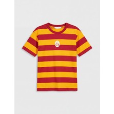 LC Waikiki Lcw Kids Kırmızı Bisiklet Yaka Galatasaray Baskılı Erkek Çocuk Tişört