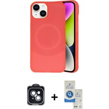 Cepte Toptan iPhone 14 Ufuk Serisi - Şeffaf Royal Nano Ekran Koruyucu + Siyah Pvd Metal Kamera Lens