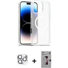 Cepte Toptan iPhone 16 Pro Max Siluet Minimal Prime - Siyah Bilvis 3D Mat Cam Ekran Koruyucu + Gümüş Pers Alüminyum Kamera Lens