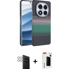 Cepte Toptan Redmi Note 14 Pro 4g Doruk Serisi - Şeffaf Hayalet Polymer Nano Ekran Koruyucu + Gümüş Pvd Metal Kamera Lens