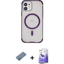 Cepte Toptan iPhone 12 Eksen Klasik Koleksiyonu - Siyah Bilvis 5in1 5d Magic Hayalet Cam Ekran Koruyucu + Mavi Shine Kamera Lens Koruma Cam