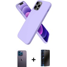 Cepte Toptan iPhone 12 Pro Max Kozmos Yansıma Özel Seri - Siyah 3D Antistatik Hayalet Cam Ekran Koruyucu + Mavi Neon Fosforlu Kamera Lens
