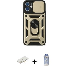 Cepte Toptan iPhone 11 Ahenk Klasik - Siyah Joko Magic 5d Cam + Sarı Renkli Kamera Lens Koruma Cam