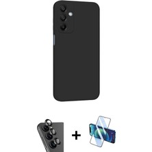 Cepte Toptan Galaxy A25 5g Kozmos Yansıma Özel Seri - Siyah 3D Antistatik Seramik Nano Ekran Koruyucu + Siyah Valdez Metal Kamera Lens