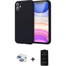 Cepte Toptan iPhone 11 Kozmos Yansıma Özel Seri - Siyah 6d Antistatik Mat Seramik Hayalet Nano Ekran Koruyucu + Gökkuşağı Pers Alüminyum Kamera Lens