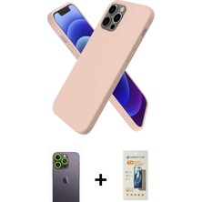 Cepte Toptan iPhone 12 Pro Kozmos Yansıma Özel Seri - Siyah 6d Mat Seramik Hayalet Nano Ekran Koruyucu + Yeşil Neon Fosforlu Kamera Lens