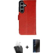 Cepte Toptan Galaxy S24 Siluet Işık Serisi - Siyah 3D Antistatik Hayalet Cam Ekran Koruyucu + Şeffaf Kamera Lens Koruma Cam