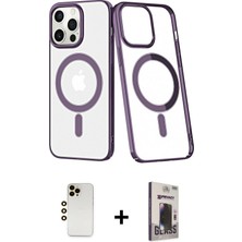 Cepte Toptan iPhone 13 Pro Max Yörünge Minimal - Siyah Bilvis Hayalet Cam Ekran Koruyucu + Gold Shine Kamera Lens