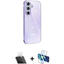 Cepte Toptan Galaxy A14 4g Yankı Doku Prime - Siyah 3D Antistatik Cam Ekran Koruyucu + Şeffaf Kamera Lens Koruma Cam