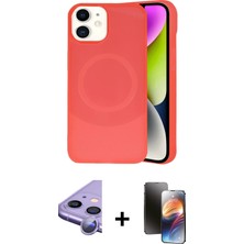 Cepte Toptan iPhone 11 Ufuk Serisi - Siyah 3D Antistatik Mat Seramik Nano Ekran Koruyucu + Mor Raze Metal Kamera Lens