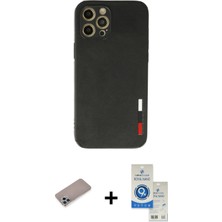 Cepte Toptan iPhone 12 Pro Max Doruk Asil Koleksiyonu - Şeffaf Royal Nano Ekran Koruyucu + Sierra Blue Shine Kamera Lens Koruma Cam