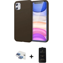 Cepte Toptan iPhone 11 Kozmos Yansıma Özel Seri - Siyah 6d Antistatik Mat Seramik Hayalet Nano Ekran Koruyucu + Gökkuşağı Pers Alüminyum Kamera Lens