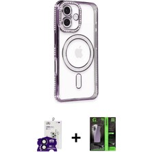 Cepte Toptan iPhone 16 Zirve Doku Prime - Şeffaf 360 Full Body Arka Koruyucu + Siyah Bilvis Titan Kamera Lens