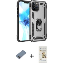 Cepte Toptan iPhone 12 Pro Max Ahenk Klasik Koleksiyonu - Siyah Mat Seramik Nano Ekran Koruyucu + Siyah Metal Kamera Lens Koruma Cam