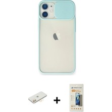 Cepte Toptan iPhone 11 Vadi Çizgi - Siyah 6d Mat Seramik Hayalet Nano Ekran Koruyucu + Sarı Renkli Kamera Lens Koruma Cam