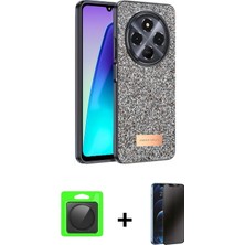 Cepte Toptan Redmi 14C Vadi Klasik Serisi - Siyah 3D Antistatik Hayalet Cam Ekran Koruyucu + Siyah Raze Metal Kamera Lens