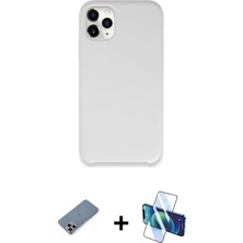 Cepte Toptan iPhone 11 Pro Max Zirve Modern Özel Seri - Siyah 3D Antistatik Seramik Nano Ekran Koruyucu + Gold Metal Kamera Lens Koruma Cam