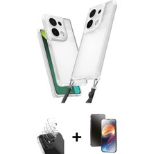 Cepte Toptan Redmi Note 13 Pro 5g Ufuk Klasik - Siyah 3D Antistatik Mat Seramik Nano Ekran Koruyucu + Şeffaf Kamera Lens Koruma Cam