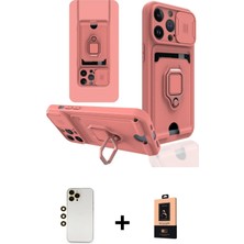 Cepte Toptan iPhone 13 Pro Max Vadi Form Prime - Şeffaf Maxco Cam Ekran Koruyucu + Gold Shine Kamera Lens