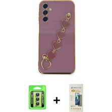 Cepte Toptan Galaxy A24 4g Nova Işık Prime - Siyah 6d Mat Seramik Hayalet Nano Ekran Koruyucu + Gümüş Raze Metal Kamera Lens