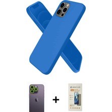 Cepte Toptan iPhone 12 Pro Kozmos Yansıma Özel Seri - Siyah 6d Mat Seramik Hayalet Nano Ekran Koruyucu + Yeşil Neon Fosforlu Kamera Lens