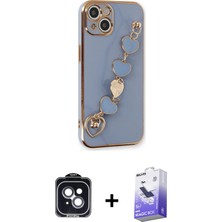 Cepte Toptan iPhone 14 Nova Işık Prime - Siyah Bilvis 5in1 5d Magic Hayalet Cam Ekran Koruyucu + Siyah Pvd Metal Kamera Lens