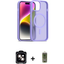 Cepte Toptan iPhone 14 Siluet Minimal Prime - Siyah Joko Magic 5d Hayalet Cam + Turuncu Pvd Metal Kamera Lens