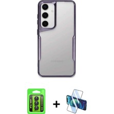 Cepte Toptan Galaxy A15 4g Akış Çizgi Koleksiyonu - Siyah 3D Antistatik Seramik Nano Ekran Koruyucu + Siyah Raze Metal Kamera Lens