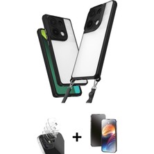 Cepte Toptan Redmi Note 13 Pro 5g Ufuk Klasik - Siyah 3D Antistatik Mat Seramik Nano Ekran Koruyucu + Şeffaf Kamera Lens Koruma Cam