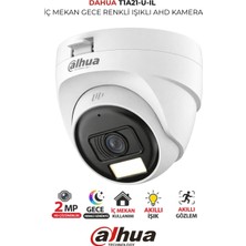 Dahua 1080P Gece Renkli Dome Kamera Hac T1A21P U Il 2.8mm Lens Akıllı Işık