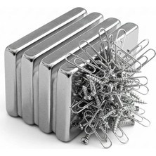 urfakent bilişim ve medya danışmanlık 2 Adet 40X20X5MM Neodyum Magnet Güçlü N35 Mıknatıs Köşeli Nikel Kaplama