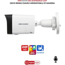 Hikvision DS-2CD1023G2-LIUF 2mp Sd Kartlı Ip Kamera 512GB Destekli Renkli ve Sesli