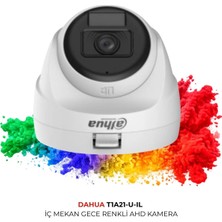 Dahua HAC‑T1A21P‑U‑IL 1080P Dome Kamera 2.8mm Lens Smart Dual Light Işıklı Renkli