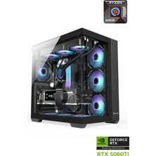 Apphirex Prime 67X Ryzen 5 7500F 16GB Ddr5 Ram 1tb M2 SSD RTX5060Tİ 16GB 240MM Sıvı Soğutmalı Masaüstü Oyuncu Bilgisayarı