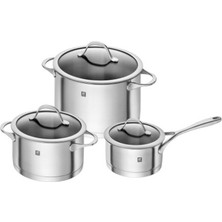 Zwilling Essence Çelik Malzemeden Üretilen 5 Parça Tencere Seti Şık Tasarımlı ve Dayanıklı