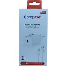 Compaxe Cta-200Ti 20W 5V 3A Pd Ev Şarj Kafa+Type-C Şarj Kablosu